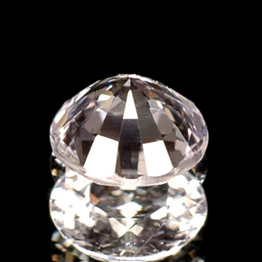 0.53캐럿 천연 화이트 사파이어, 라운드 컷, 5.00 mm, VVS