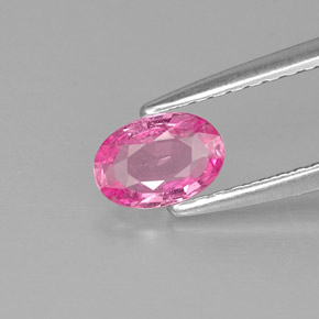 0.56캐럿 천연 핑크 사파이어, 타원형 컷, 6×4.1 mm, VS