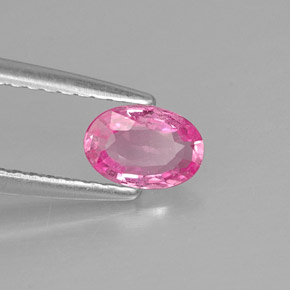 0.56캐럿 천연 핑크 사파이어, 타원형 컷, 6×4.1 mm, VS