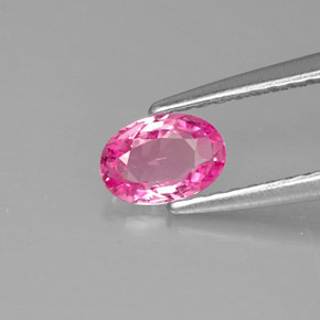 0.48캐럿 천연 핑크 사파이어, 타원형 컷, 5.8×4 mm, VS