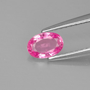 0.53캐럿 천연 핑크 사파이어, 타원형 컷, 6×4.1 mm, VS