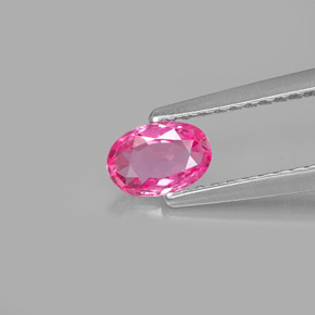 0.47캐럿 천연 핑크 사파이어, 타원형 컷, 5.9×4.1 mm, VVS
