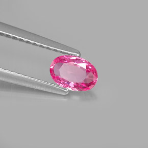 0.47캐럿 천연 핑크 사파이어, 타원형 컷, 5.9×4.1 mm, VVS