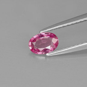 0.46캐럿 천연 핑크 사파이어, 타원형 컷, 6×4.1 mm, VVS-VS
