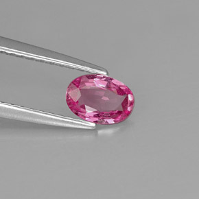 0.46캐럿 천연 핑크 사파이어, 타원형 컷, 6×4.1 mm, VVS-VS