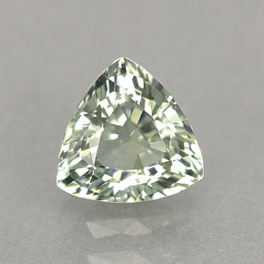 1.06캐럿 천연 라이트 그린 사파이어, 트릴리언, 6.2×6.2 mm, VVS
