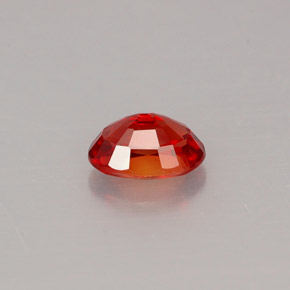 0.62캐럿 천연 붉은빛 오렌지 사파이어, 타원형 컷, 5.9×3.9 mm, VS