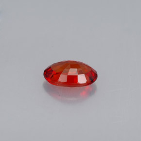 0.61캐럿 천연 레드 오렌지 사파이어, 타원형 컷, 6.1×4.2 mm, VVS