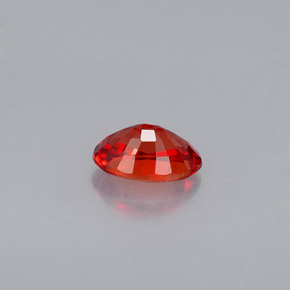 0.55캐럿 천연 붉은빛 오렌지 사파이어, 타원형 컷, 5.9×4 mm, VVS-VS