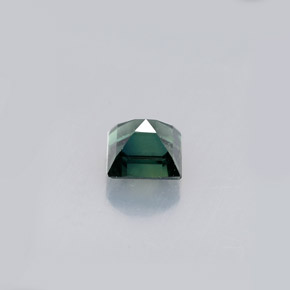 0.63캐럿 천연 푸르스름한 그린 사파이어, 스퀘어, 4.4×4.3 mm, VVS