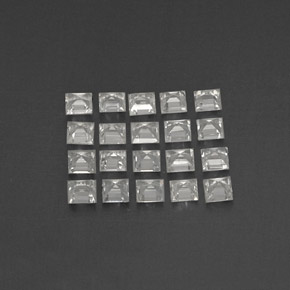 캐럿 천연 화이트 사파이어 보석, 스퀘어, 2.6×2.5 mm, VVS