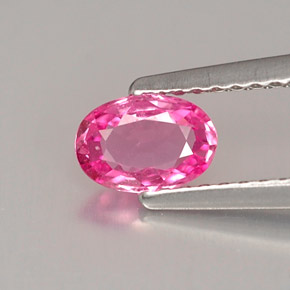 0.56캐럿 천연 핑크 사파이어, 타원형 컷, 6.2×4.3 mm, VVS-VS