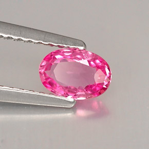 0.56캐럿 천연 핑크 사파이어, 타원형 컷, 6.2×4.3 mm, VVS-VS