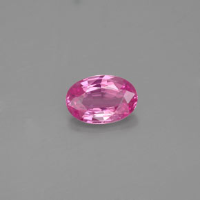 0.53캐럿 천연 핑크 사파이어, 타원형 컷, 6×4.1 mm, VVS