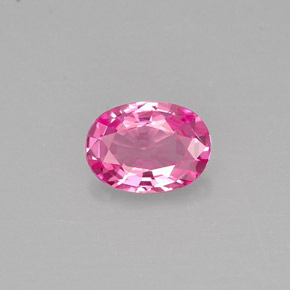 0.49캐럿 천연 핑크 사파이어, 타원형 컷, 5.9×4.3 mm, VVS