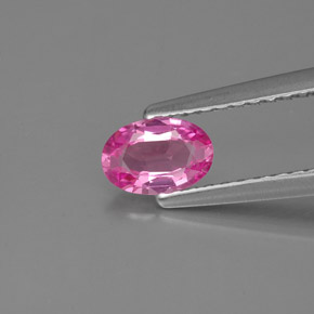 0.46캐럿 천연 핑크 사파이어, 타원형 컷, 5.9×4 mm, VVS