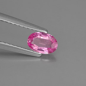 0.46캐럿 천연 핑크 사파이어, 타원형 컷, 5.9×4 mm, VVS
