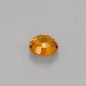 1.11캐럿 천연 만다린 오렌지 사파이어, 라운드 컷, 5.86 mm, VS