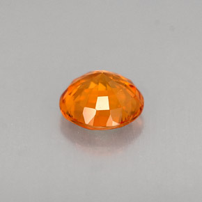 1.13캐럿 천연 만다린 오렌지 사파이어, 라운드 컷, 6.19 mm, VVS-VS