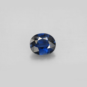 0.89캐럿 천연 블루 사파이어, 타원형 컷, 6.3×5.4 mm, VVS