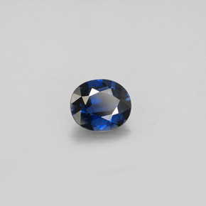 0.89캐럿 천연 블루 사파이어, 타원형 컷, 6.3×5.4 mm, VVS