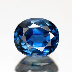 0.65캐럿 천연 콘플라워 블루 사파이어, 타원형 컷, 5.4×4.6 mm, VVS
