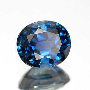 0.65캐럿 천연 콘플라워 블루 사파이어, 타원형 컷, 5.4×4.6 mm, VVS