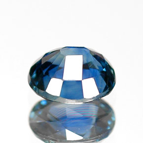 0.65캐럿 천연 콘플라워 블루 사파이어, 타원형 컷, 5.4×4.6 mm, VVS