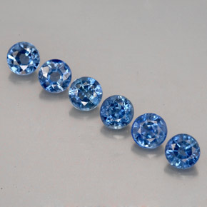 캐럿 천연 콘플라워 블루 사파이어 보석, 라운드 컷, 3.59 mm, VVS-VS