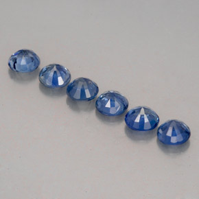 캐럿 천연 콘플라워 블루 사파이어 보석, 라운드 컷, 3.59 mm, VVS-VS
