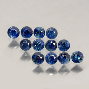 캐럿 천연 블루 사파이어 보석, 라운드 컷, 2.56 mm, VVS-VS