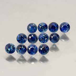 캐럿 천연 블루 사파이어 보석, 라운드 컷, 2.56 mm, VVS-VS