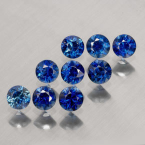 캐럿 천연 블루 사파이어 보석, 라운드 컷, 2.86 mm, VVS-VS