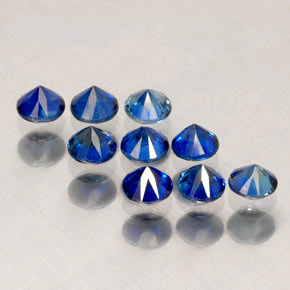 캐럿 천연 블루 사파이어 보석, 라운드 컷, 2.86 mm, VVS-VS