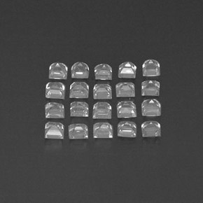 캐럿 천연 화이트 사파이어 보석, 스퀘어, 2.4×2.4 mm, VVS