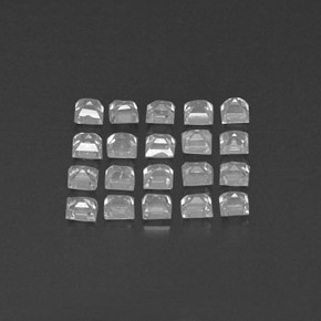 캐럿 천연 화이트 사파이어 보석, 스퀘어, 2.4×2.3 mm, VVS