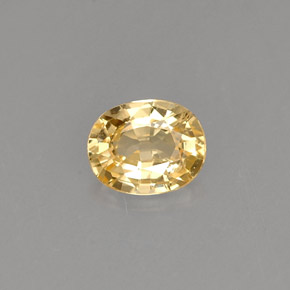 0.44캐럿 천연 골든 옐로우 사파이어, 타원형 컷, 5×4 mm, VVS