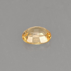 0.44캐럿 천연 골든 옐로우 사파이어, 타원형 컷, 5×4 mm, VVS