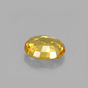 0.46캐럿 천연 골든 옐로우 사파이어, 타원형 컷, 5.1×4.3 mm, VVS-VS
