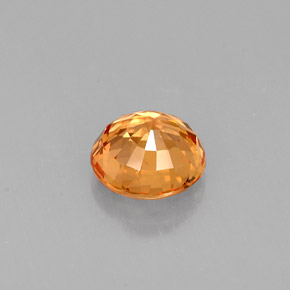 1.12캐럿 천연 옐로우 오렌지 사파이어, 라운드 컷, 5.96 mm, VS