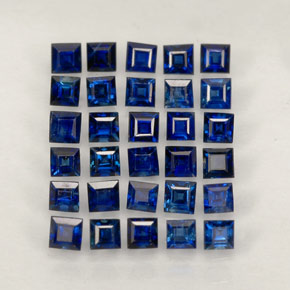 캐럿 천연 블루 사파이어 보석, 스퀘어, 1.8×1.7 mm, VVS-VS