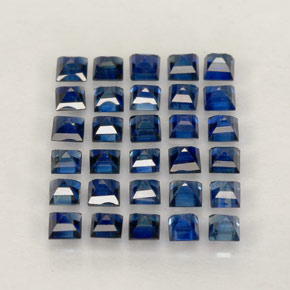 캐럿 천연 블루 사파이어 보석, 스퀘어, 1.8×1.7 mm, VVS-VS