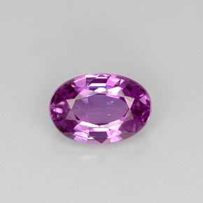 0.62캐럿 천연 핑크빛 바이올렛 사파이어, 타원형 컷, 6×4.2 mm, VVS
