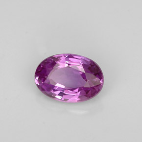0.62캐럿 천연 핑크빛 바이올렛 사파이어, 타원형 컷, 6×4.2 mm, VVS