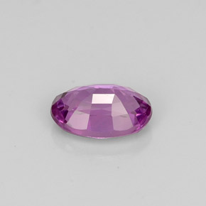 0.62캐럿 천연 핑크빛 바이올렛 사파이어, 타원형 컷, 6×4.2 mm, VVS
