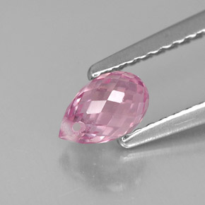 0.90캐럿 천연 퍼플 핑크 사파이어, 브리올레트, 5.9×4.2 mm, VVS-VS