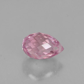 0.90캐럿 천연 퍼플 핑크 사파이어, 브리올레트, 5.9×4.2 mm, VVS-VS
