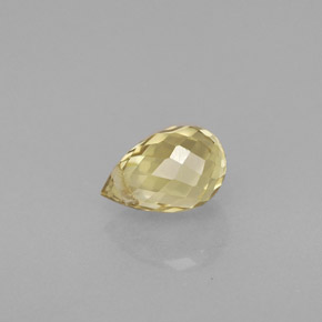 1.00캐럿 천연 옐로우 사파이어, 브리올레트, 6.4×4.2 mm, VVS-VS