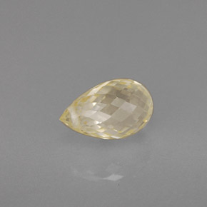 1.38캐럿 천연 골든 옐로우 사파이어, 브리올레트, 7.4×4.5 mm, VS-SI