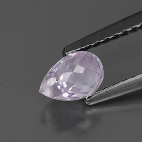 0.85캐럿 천연 라이트 바이올렛 사파이어, 브리올레트, 5.7×4 mm, VS